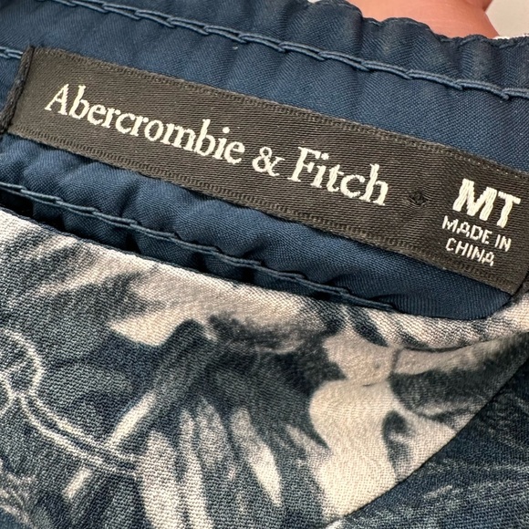 Abercrombie & Fitch High Slit Midi Dress Medium Tall MT Wedding Guest - Picture 4 of 7